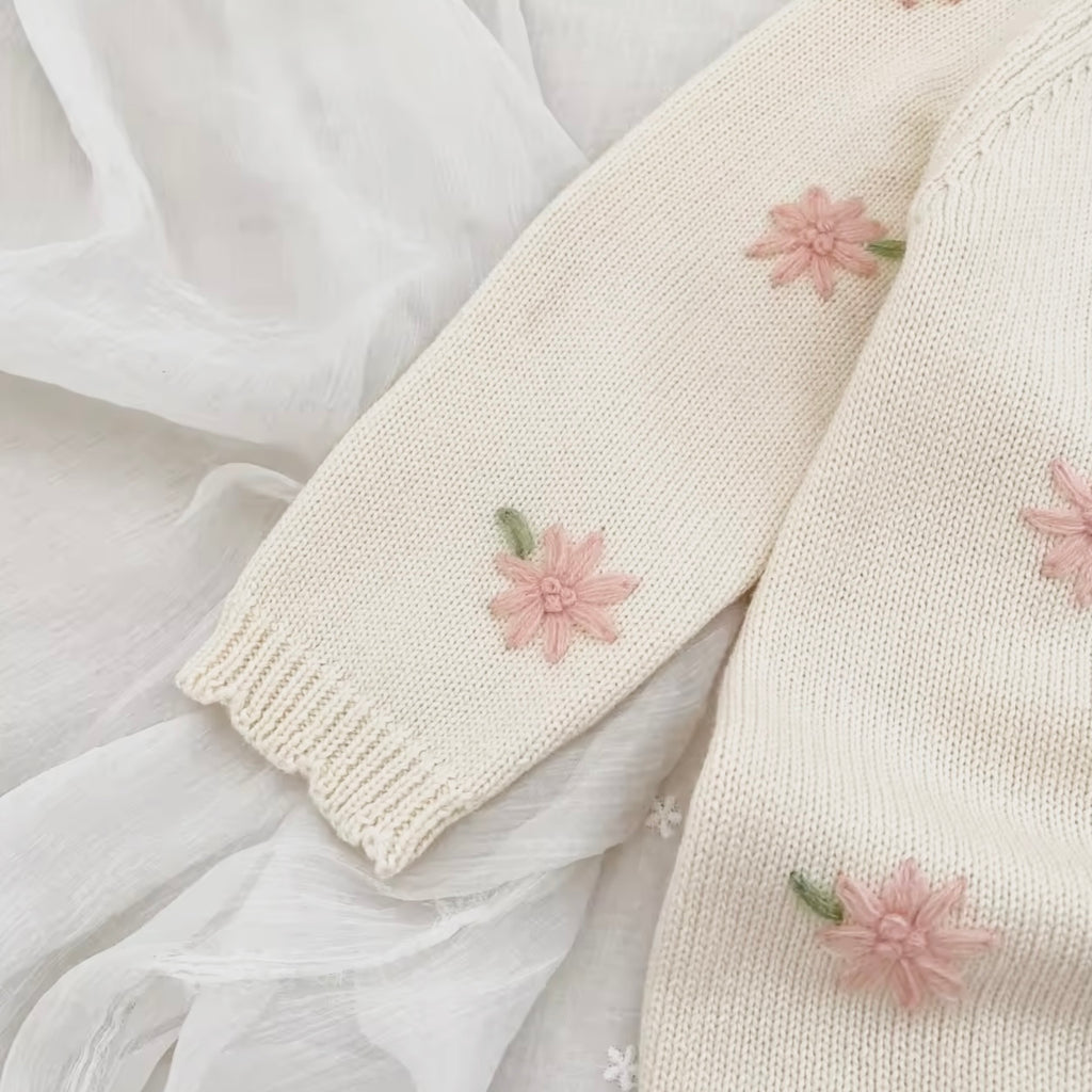 Children’s Knit Floral Baby Romper