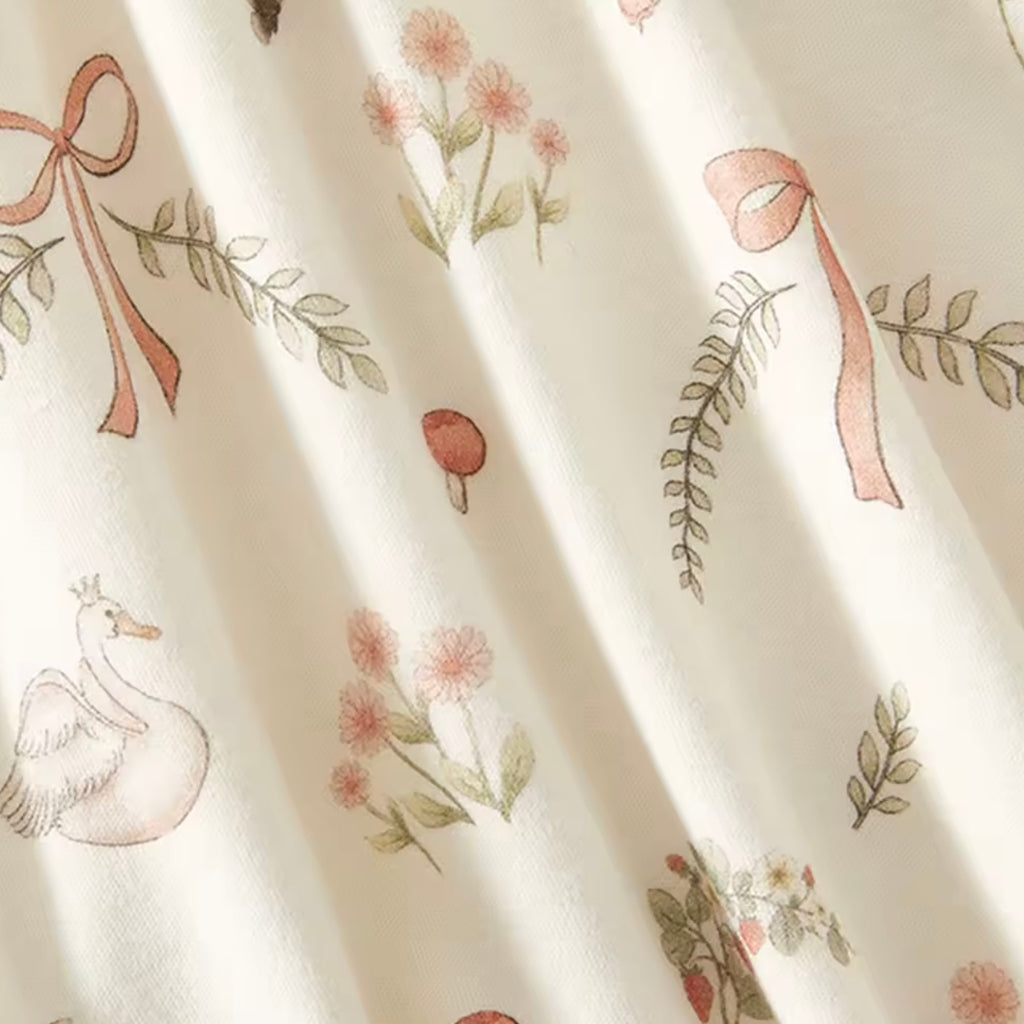 Vintage Floral Baby Romper – Long Sleeve Cotton Bubble Onesie for Girls