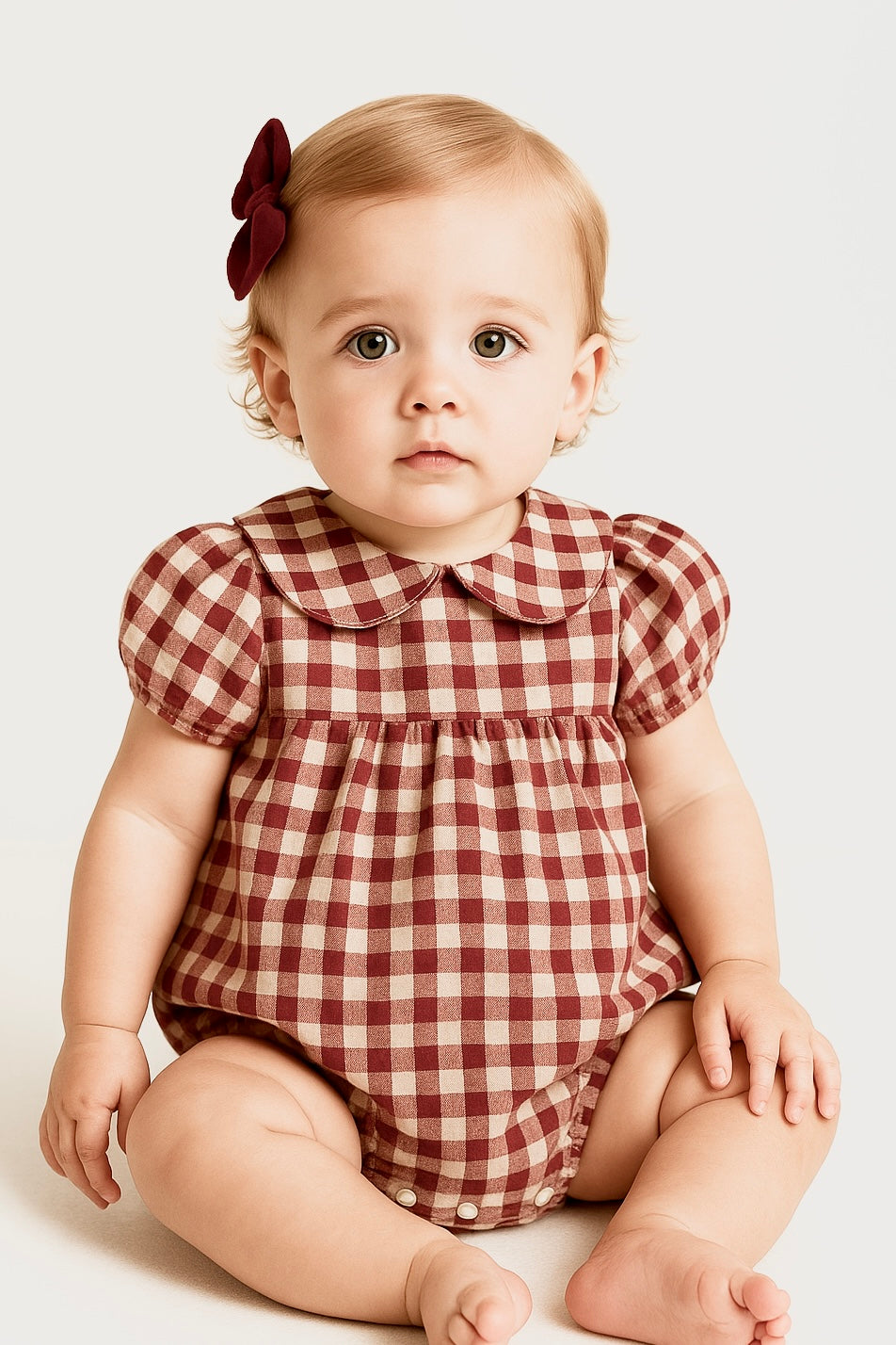 Baby’s Gringham Holiday Romper
