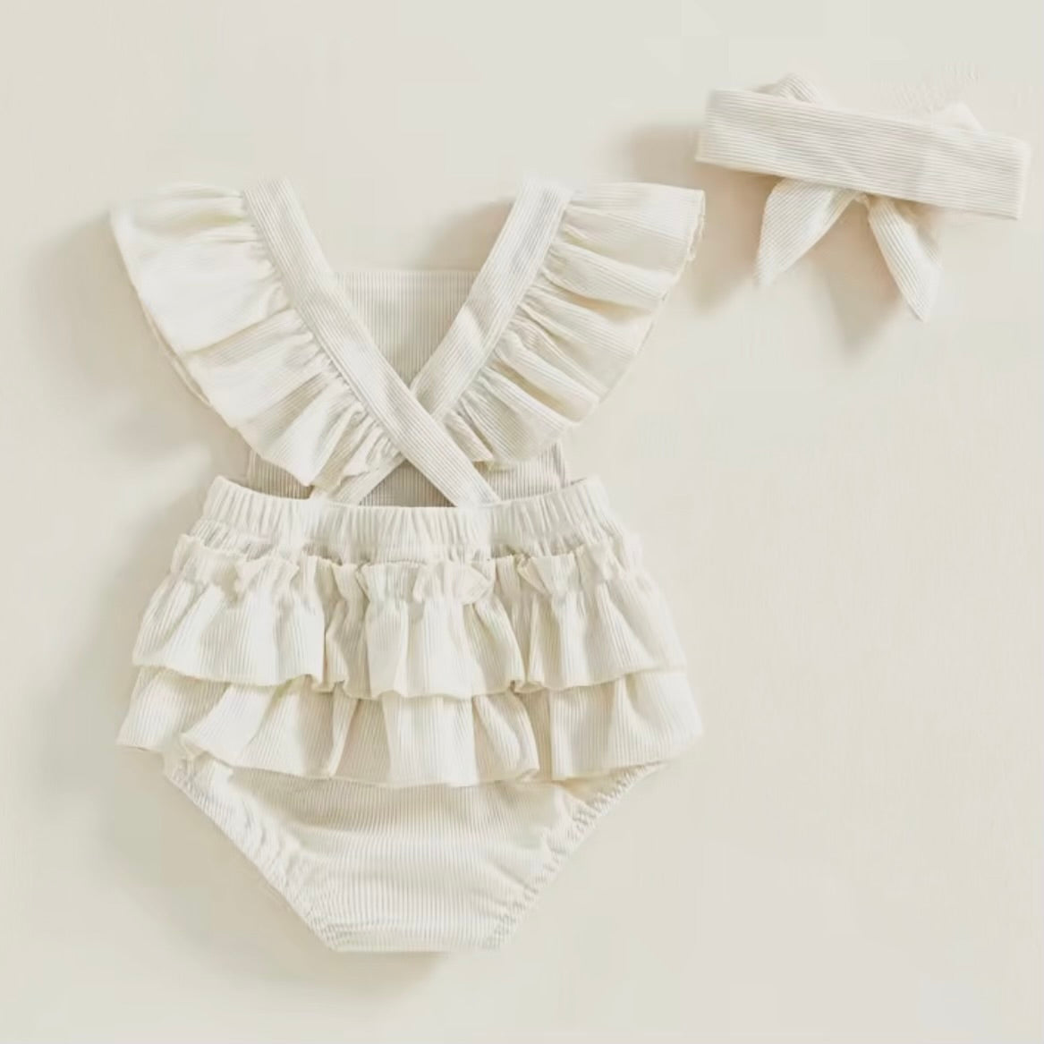 Baby Girl Goose Romper with Headband